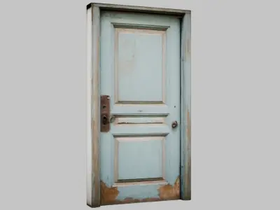 White Door Low-poly 3D model get
