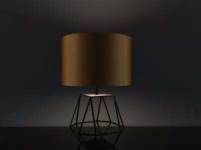 Geometric Copper Rex Table Lamp 3D model