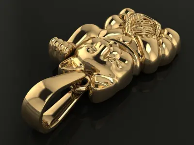 Lucky Cat Pendant 3D print model