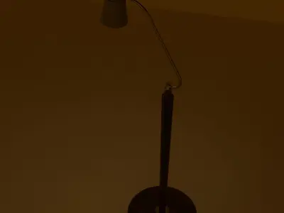 Wooden Floor Lamp Free low-poly 3D model
