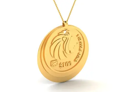 Women Pendant 3DM STL OBJ FBX Render Details 3D print model 30