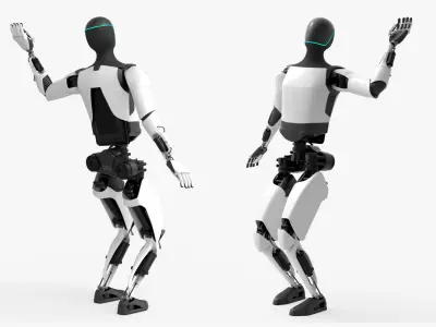  Advanced Humanoid Android Robot Walking Animated Rigged For Blender 