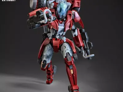 Scifi Battle Mech Frame 100mm 3D print model