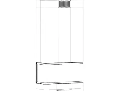 Wall Fireplace 2 3D model