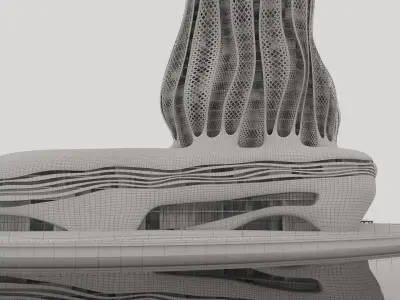 Futuristic building 43 3D model