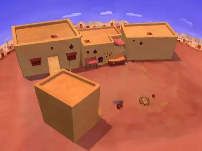 Low-Mode - Street Fight Scene 35 3D model