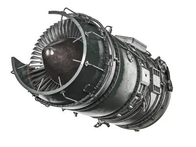  Commercial Jet Engine Cutaway 