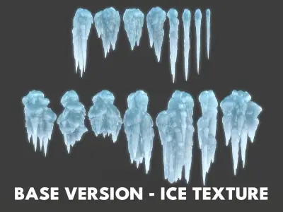 42 Low poly Ice Cave Modulars - 240103 Low-poly 3D model