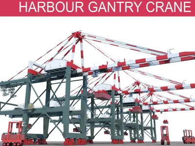 Harbour Gantry Crane 3D model