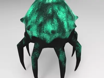 Alien mushroom Low-poly 3D model