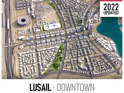 Lusail Low-poly 3D model