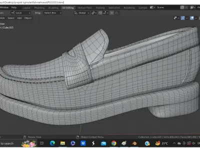 FABRIC SHOOES WITH TEXTURES 3D model
