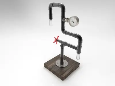 Steampunk Lamp 3D print model