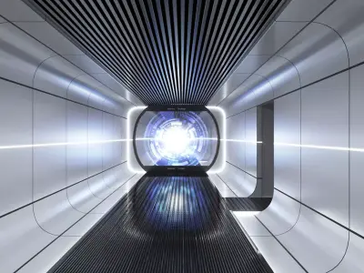 Sci-fi Hallway 3D model shop