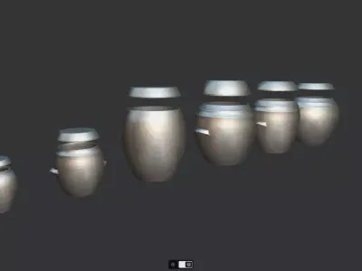 Korean Traditional Jar - JangDokDae 01-08 Low-poly 3D model