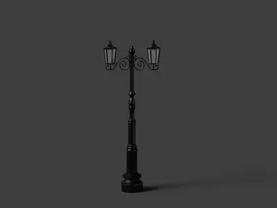 street light Low-poly 3D model 48