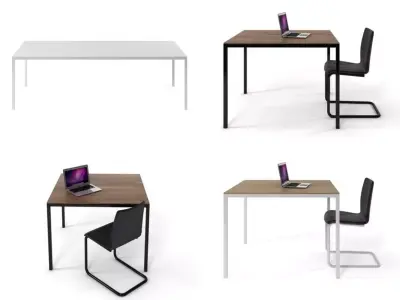 Dino four different dining tables 3D model