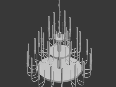 Luxxu Gala Suspension Chandelier 3D model