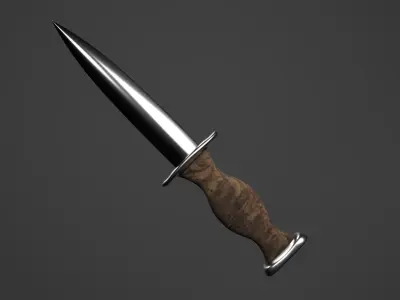 The Knife sword Low-poly 3D model