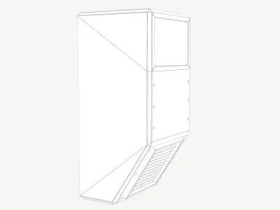 Old AC Unit Low-poly 3D model