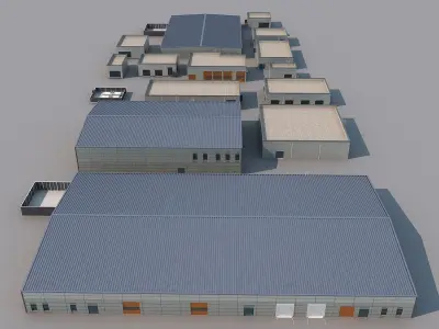Factory building 3D model by huangxingcheng