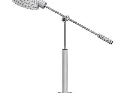 BIBLIO desk lamp with metal base and brass accents 3D model