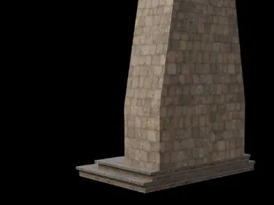 Inglenook Fireplace Low-poly 3D model