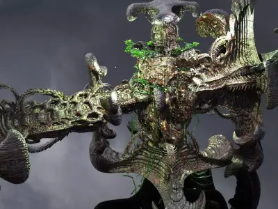 Alien Moss tower 5 3D model
