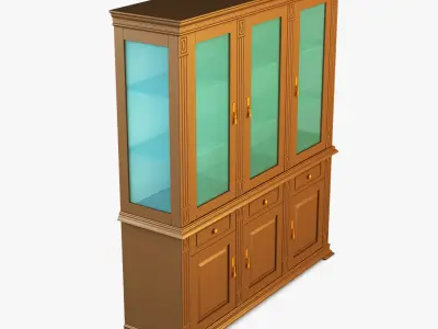 Victory china cabinet with glass doors 3D model