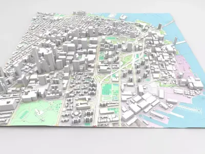 Cityscape Broolkyn New York United States  3D model