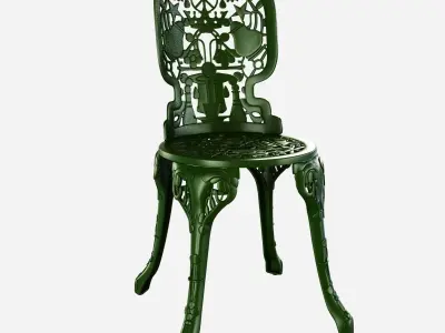 Seletti industry aluminium garden chair 3D model