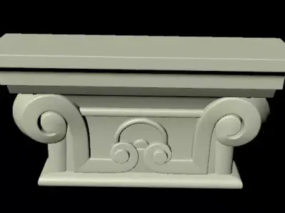 carved pilaster 3D model 13