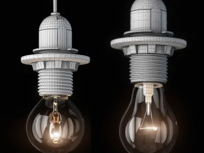 Incandescent light bulb E14 E27 3D model