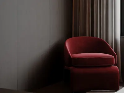 Bedroom interior scenes 3D model V10