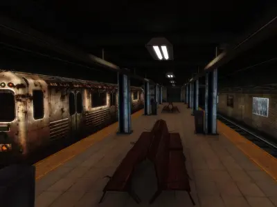 Urban Subway  Low-poly 3D model