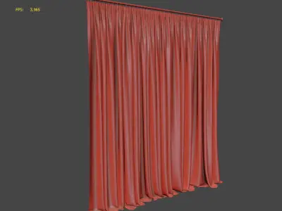 Curtain 3D model 9