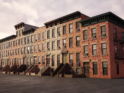 Generic Buildings New York 2  Low-poly 3D model