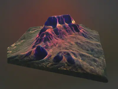 Arizona Mesa Mountain 3D print model