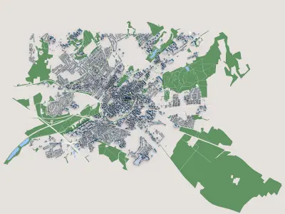 Canterbury City England 3D model