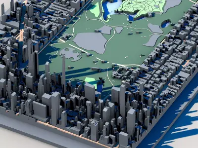 Central Park New York Manhattan Urban Landscape NYC Park 3D model