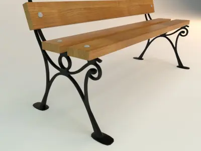 Garden bench Baster 3D model