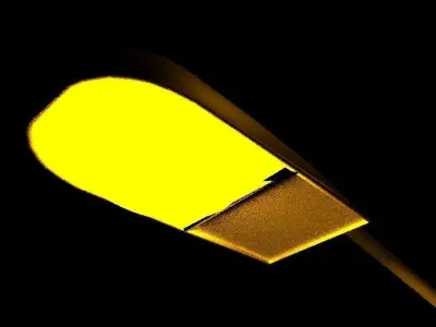 Roadlight 3d Model with light 3D model