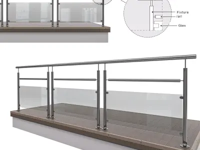 Glass Railing 3D model