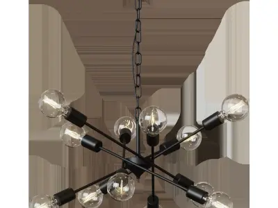 Chandelier VITALUCE Fireworks 12xE27 max 60W 3D model