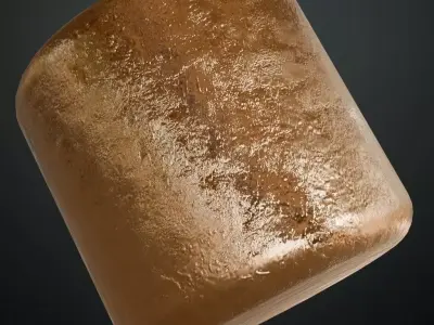 Hammered Polished Gold Surface PBR Seamless Texture