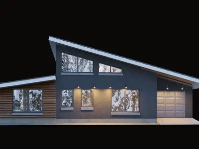 Modern cottage 3D model