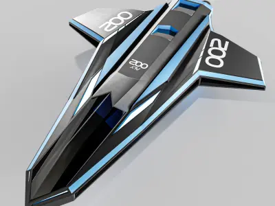 Space Ship Aly Low-poly 3D model