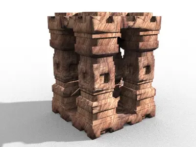 wooden pedestal statue base printable 3D print model