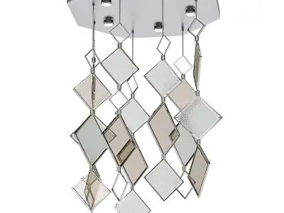 Untitled pendant light with squares hanging from it 3D model