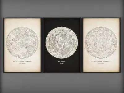 Picture Frames Low-poly 3D model